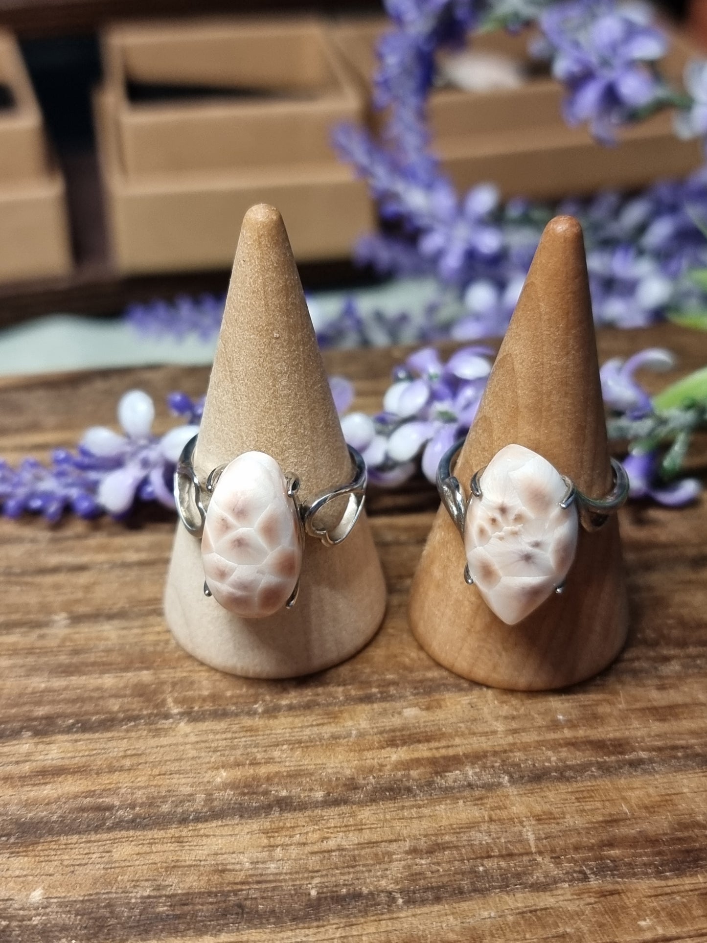Natrolite s925 adjustable rings