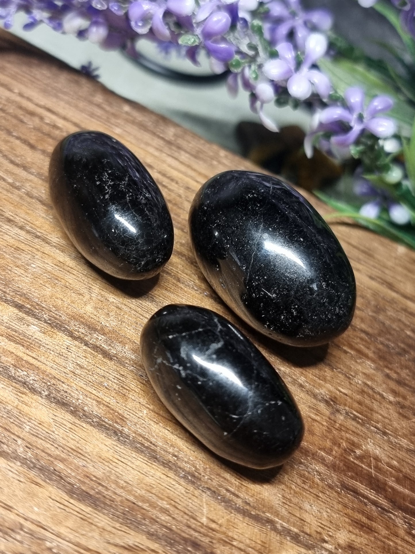 Black tourmaline lingams