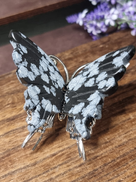 Snowflake obsidian butterfly