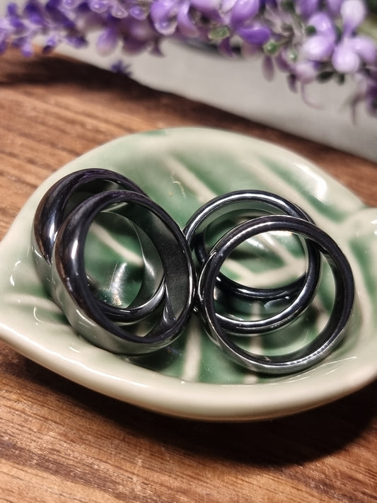 Hematite rings