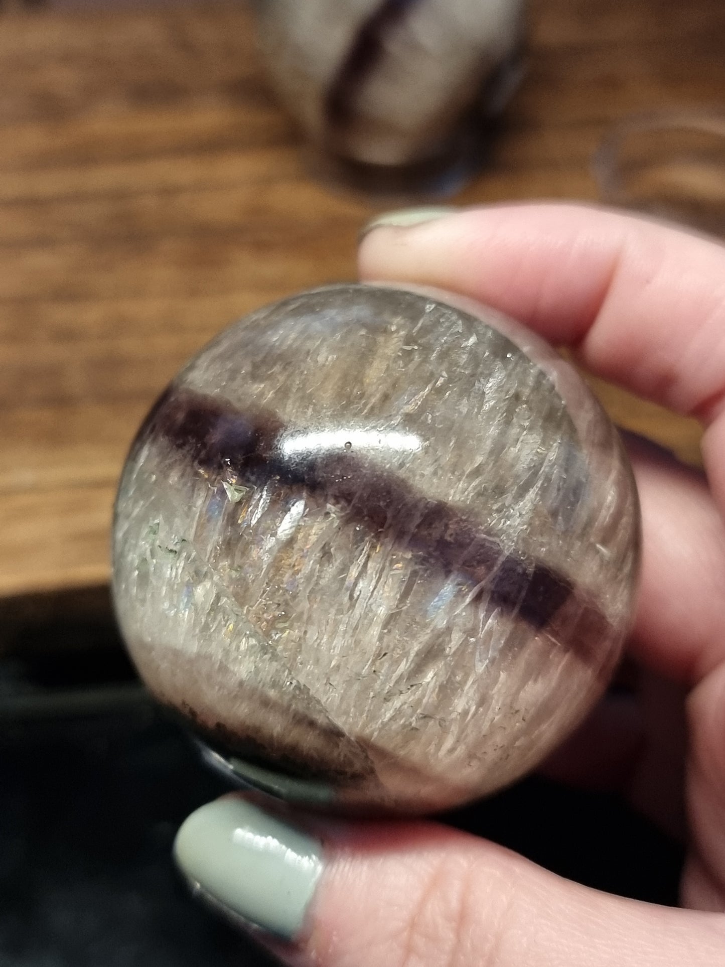 Fluorite with mica & pyrite spheres