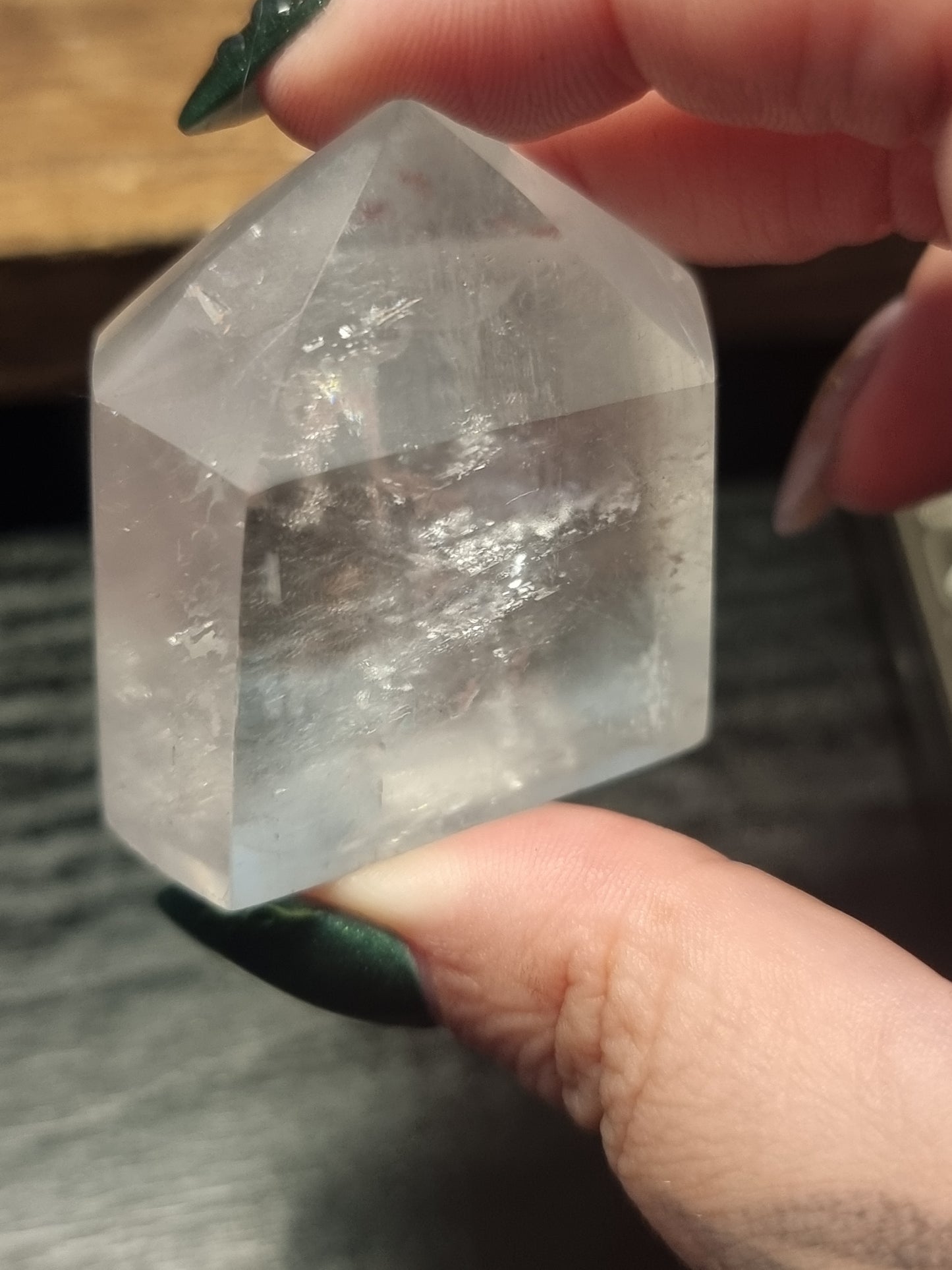 Optical calcite towers