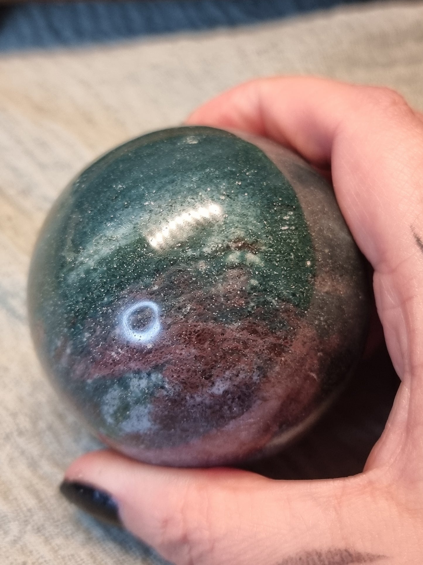 Ocean jasper sphere