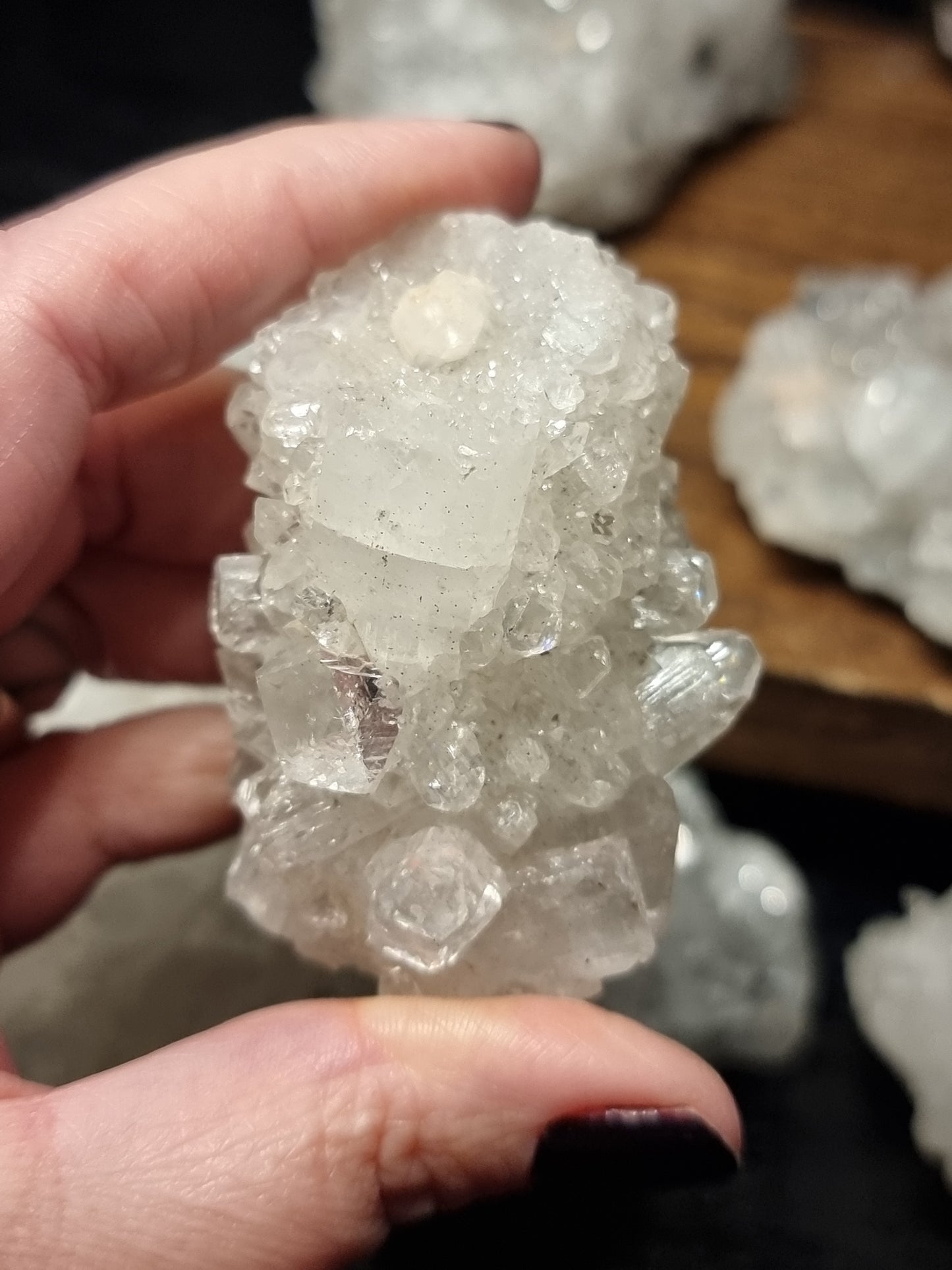Apophyllite clusters