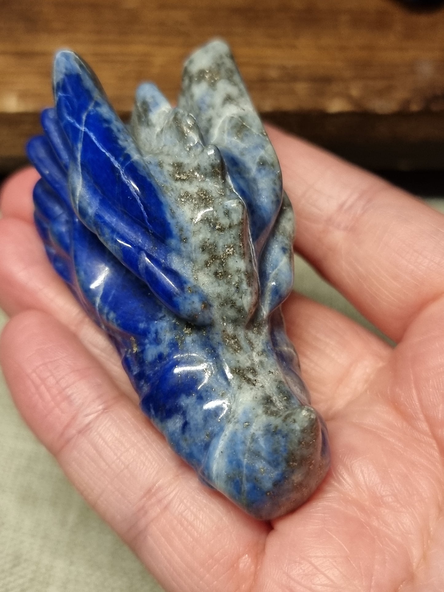 Lapis lazuli dragon heads