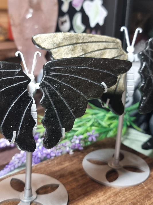 Gold obsidian butterfly wings