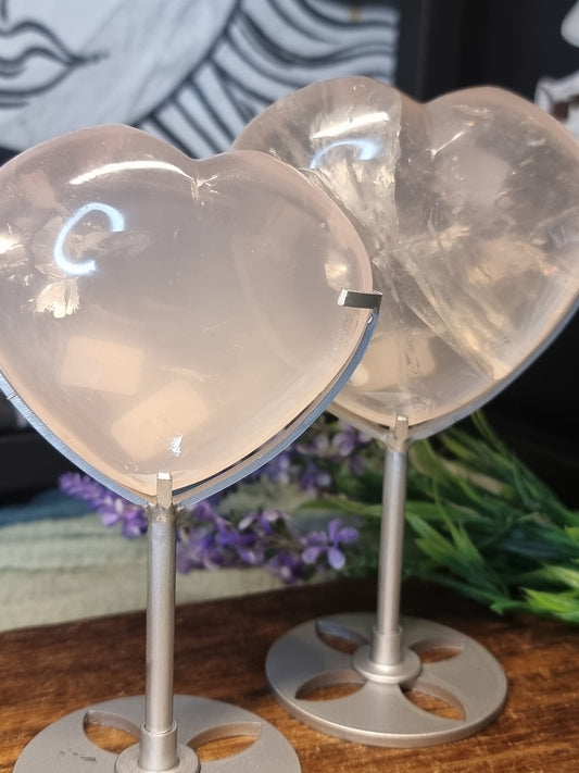 Rose quartz hearts