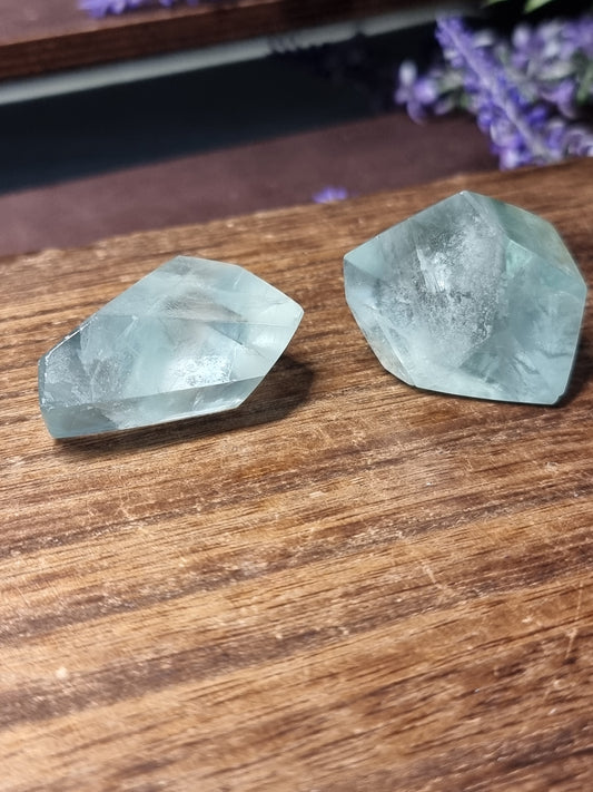 Small fluorite freeforms - slightly imperfect