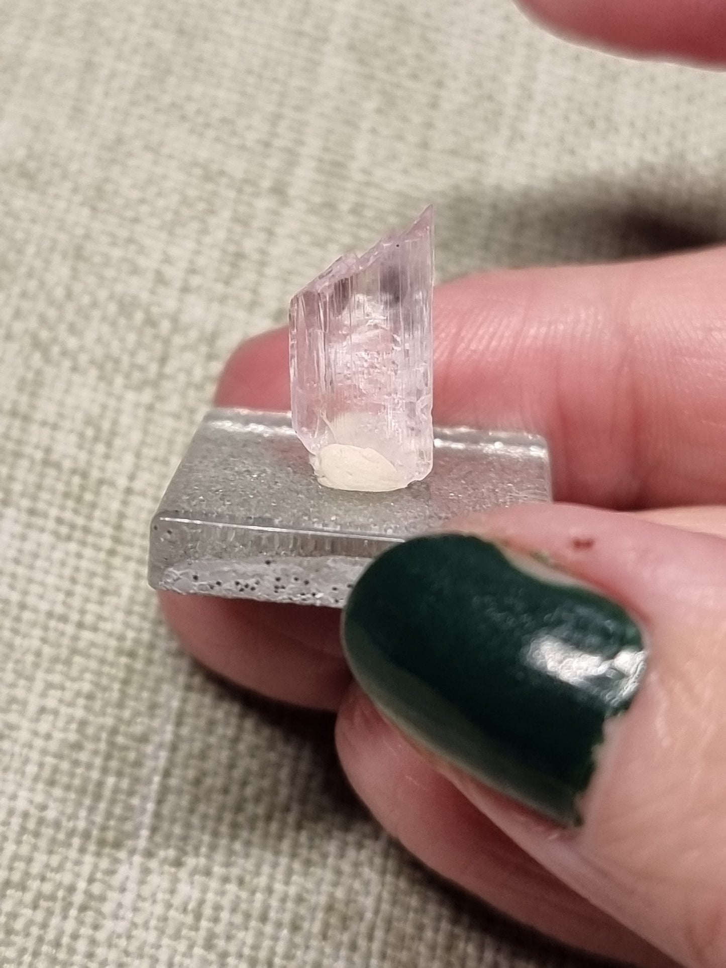 Gem kunzite specimens