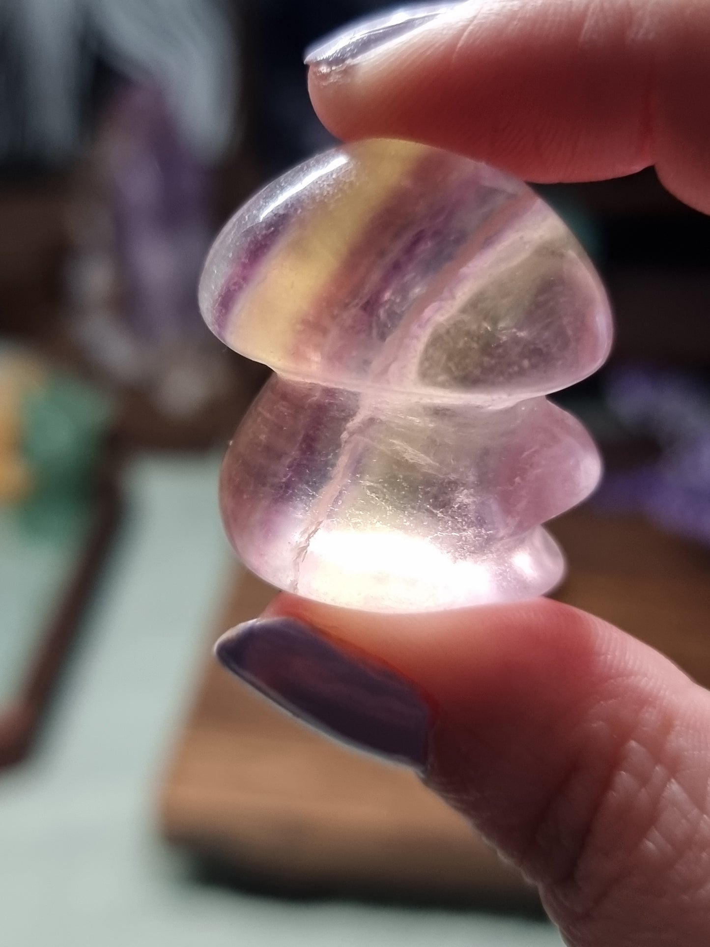 Fluorite mushrooms