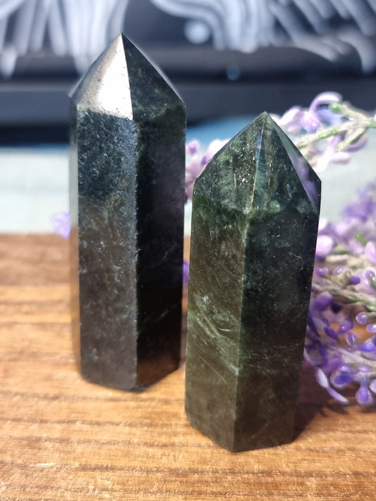 Green tourmaline towers