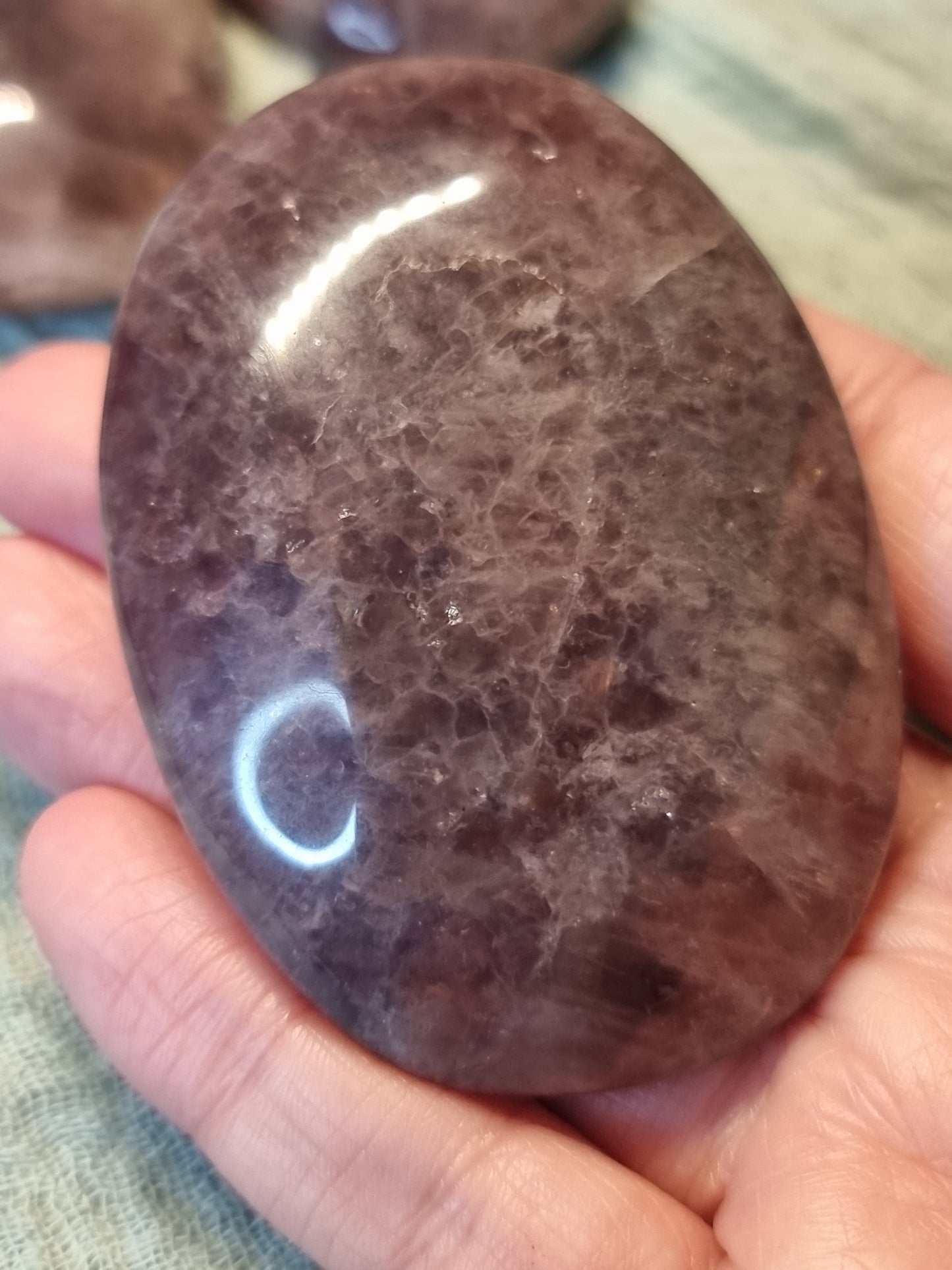 Lavender rose quartz palmstones