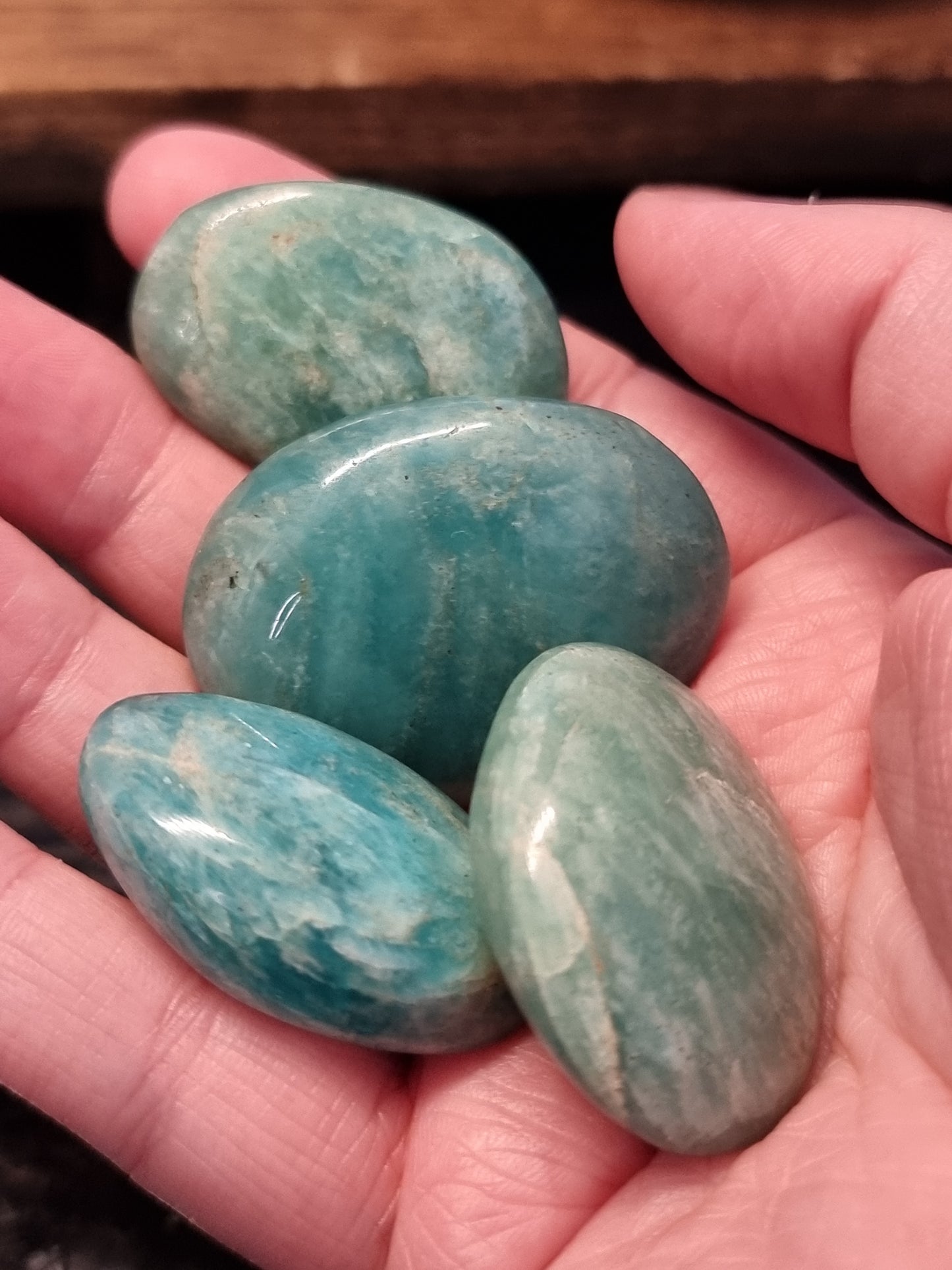 Amazonite pebbles