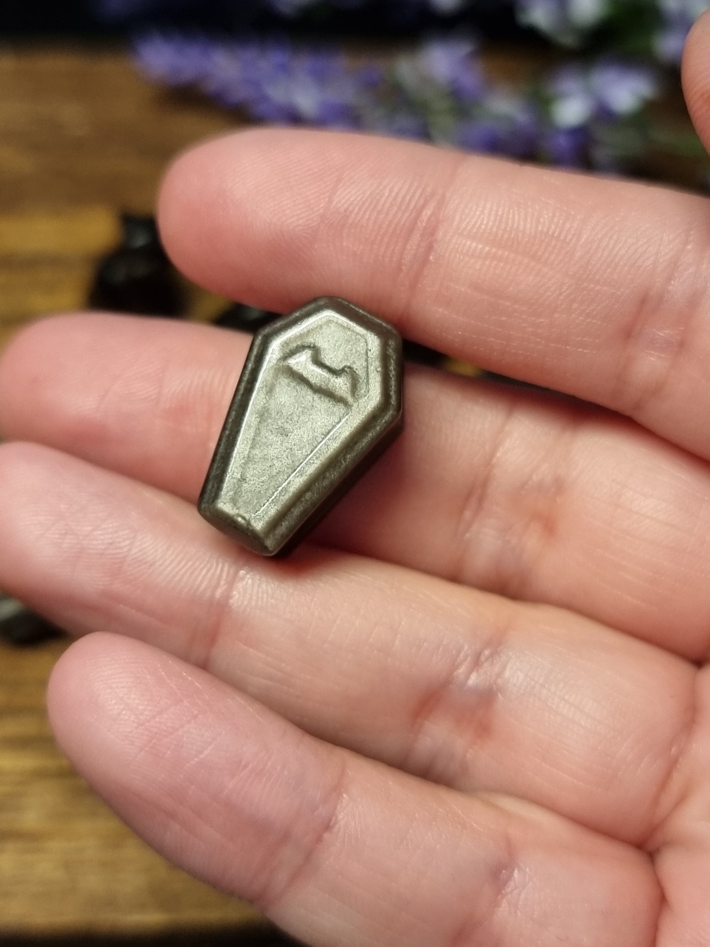 Mini silver obsidian carvings