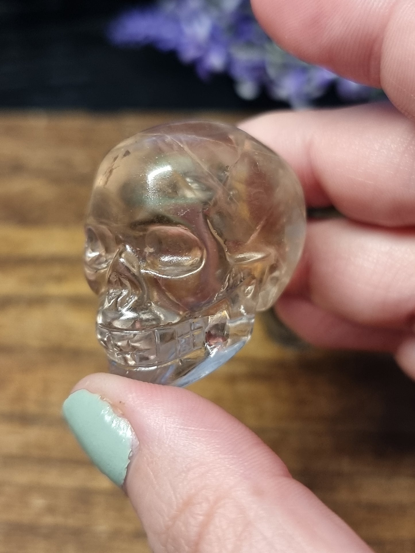 Quartz skull carvings