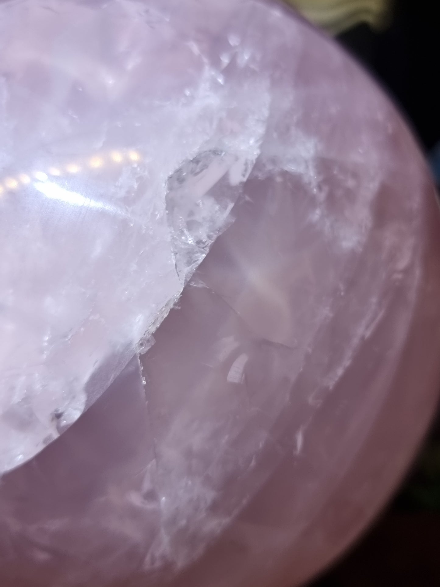Statement star rose quartz sphere