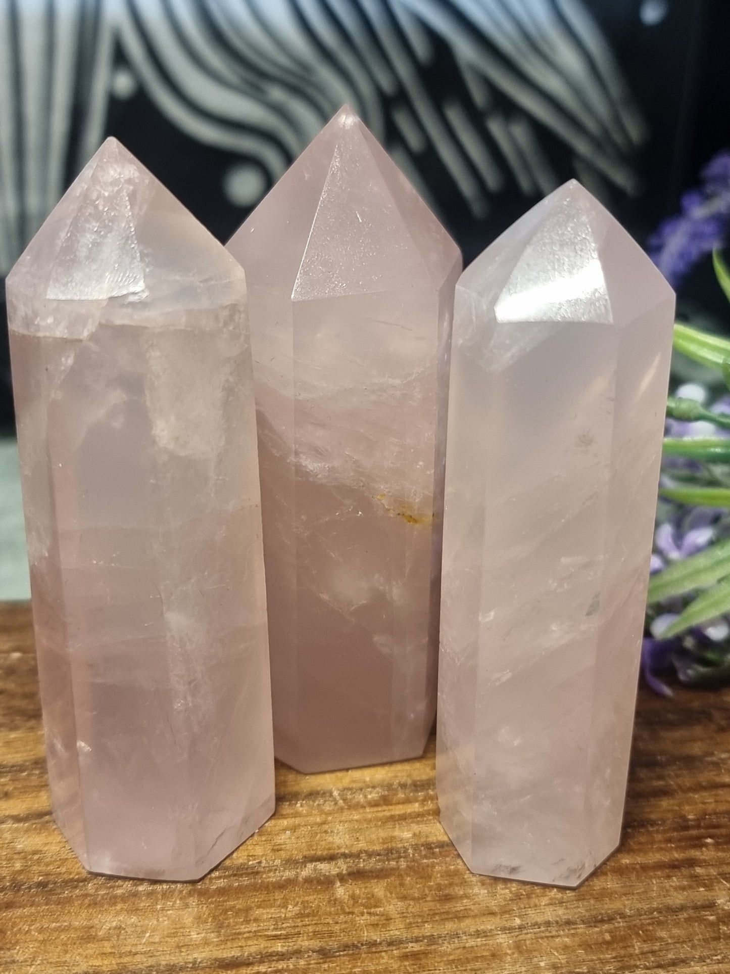 Rose quartz towers