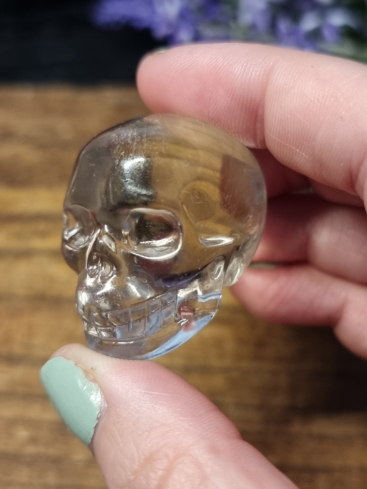 Quartz skull carvings