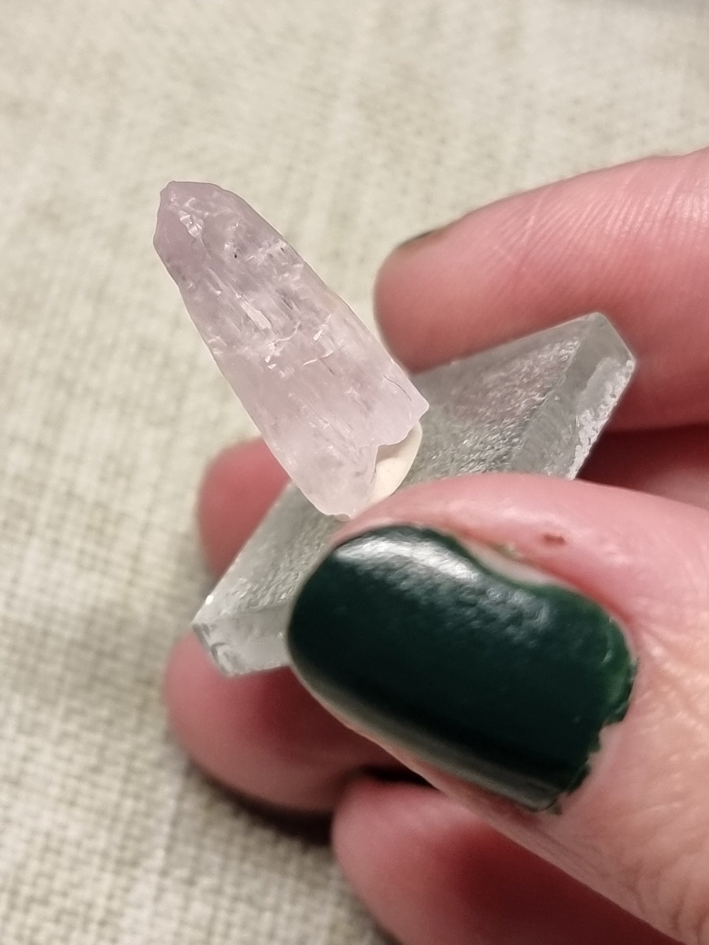Gem kunzite specimens