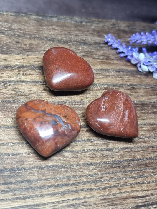 Petrified wood hearts