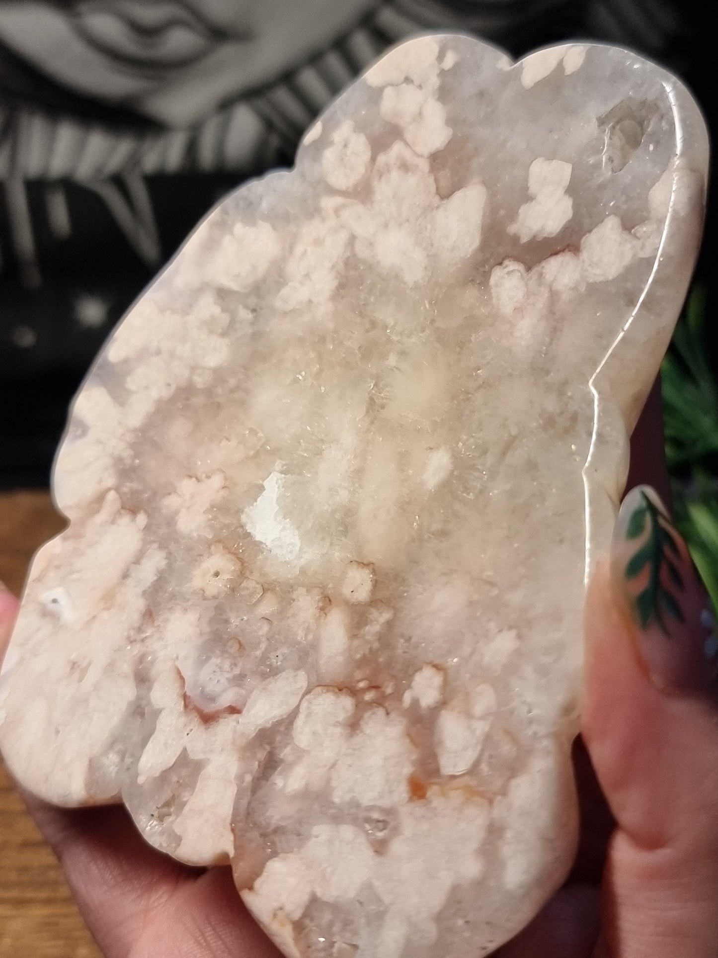 Carnelian flower agate dish B