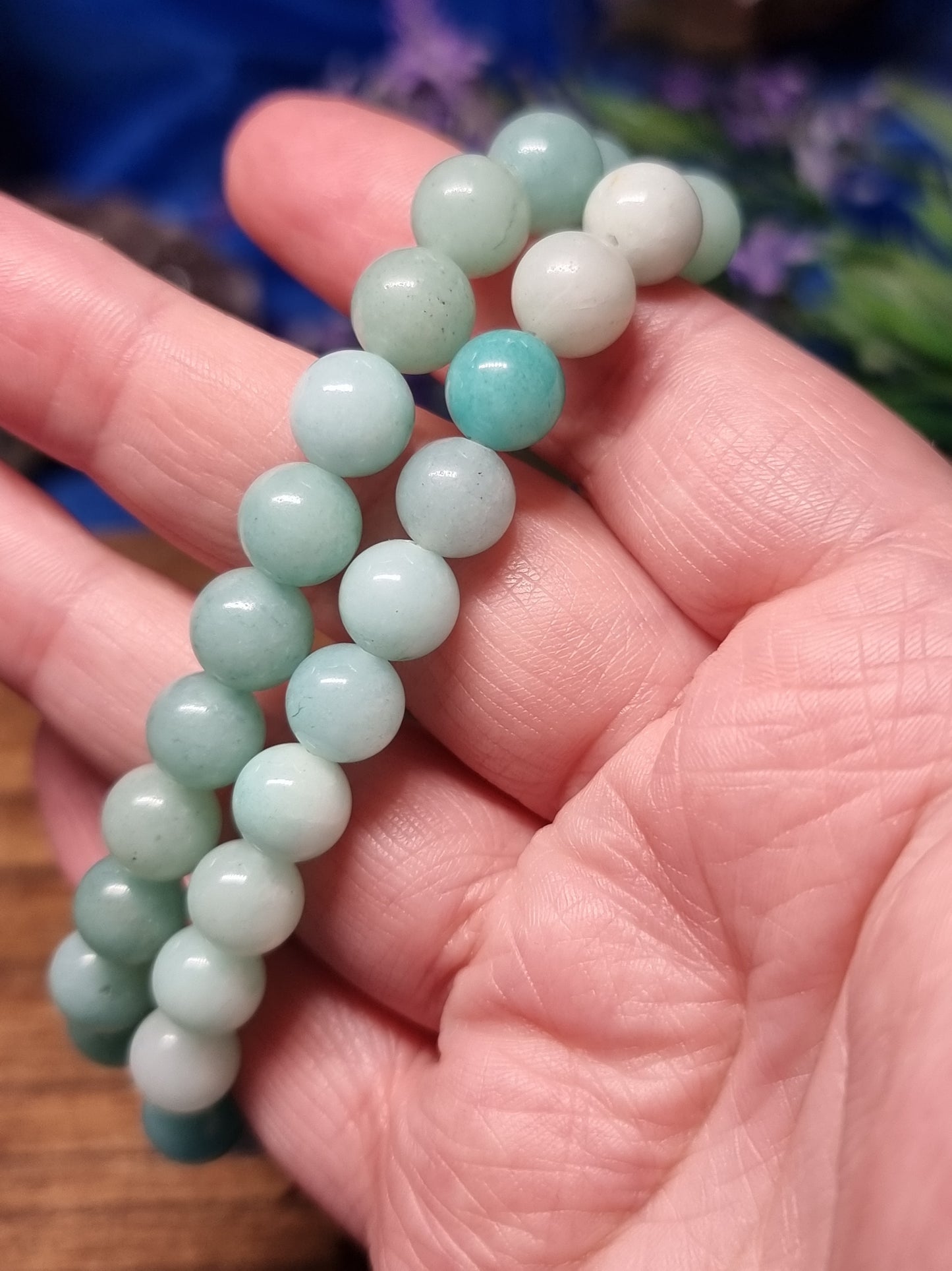 8mm Sky blue quartz bracelets