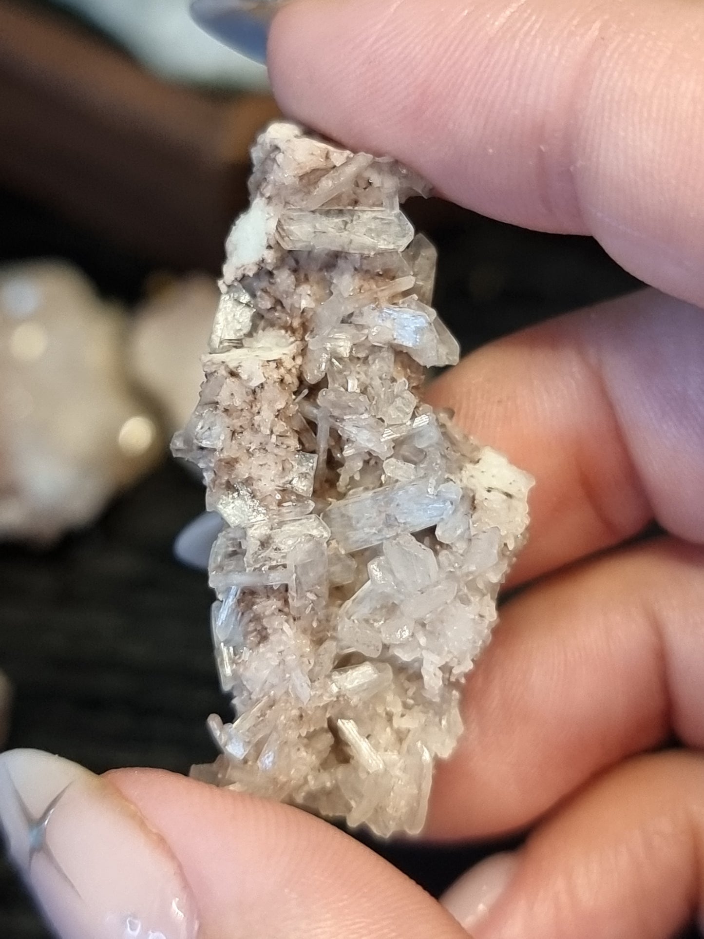 Rare apophyllite with red chalcedony specimens