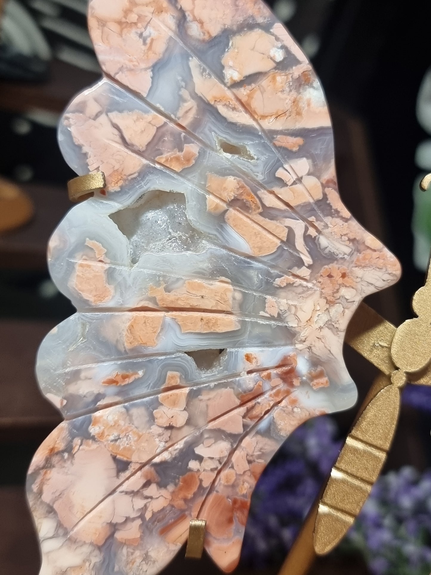 Pink agate wings