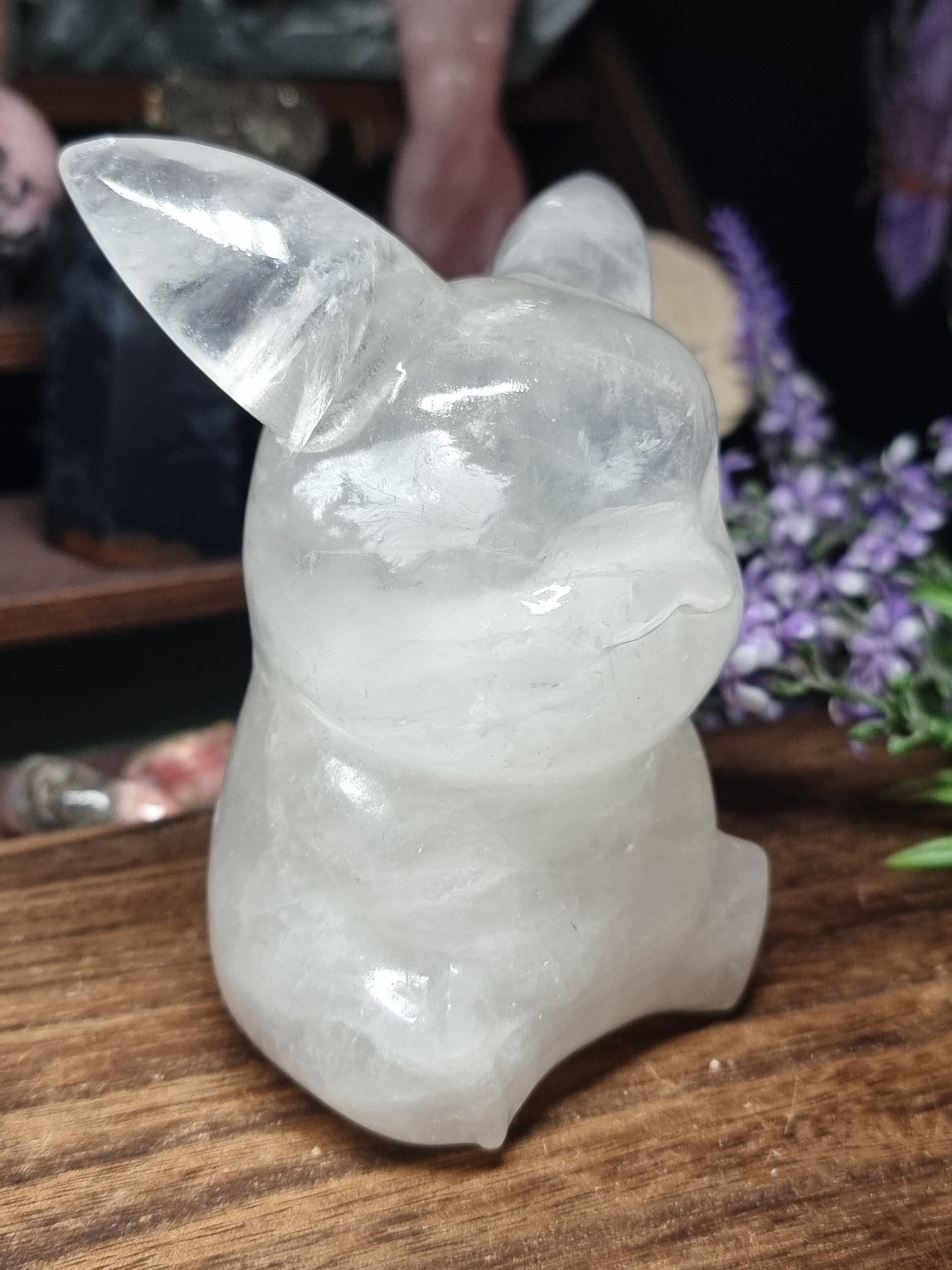 Clear quartz pikachu