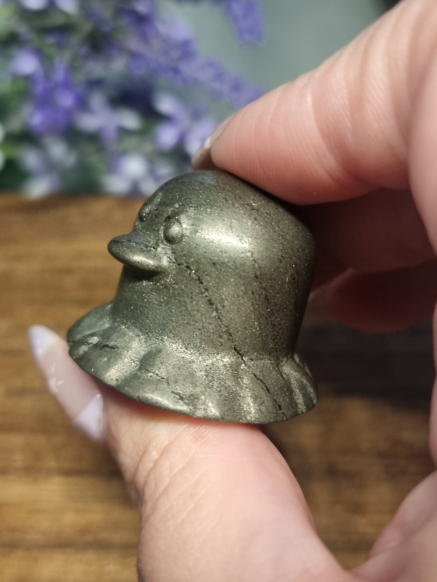 Pyrite diglet carving