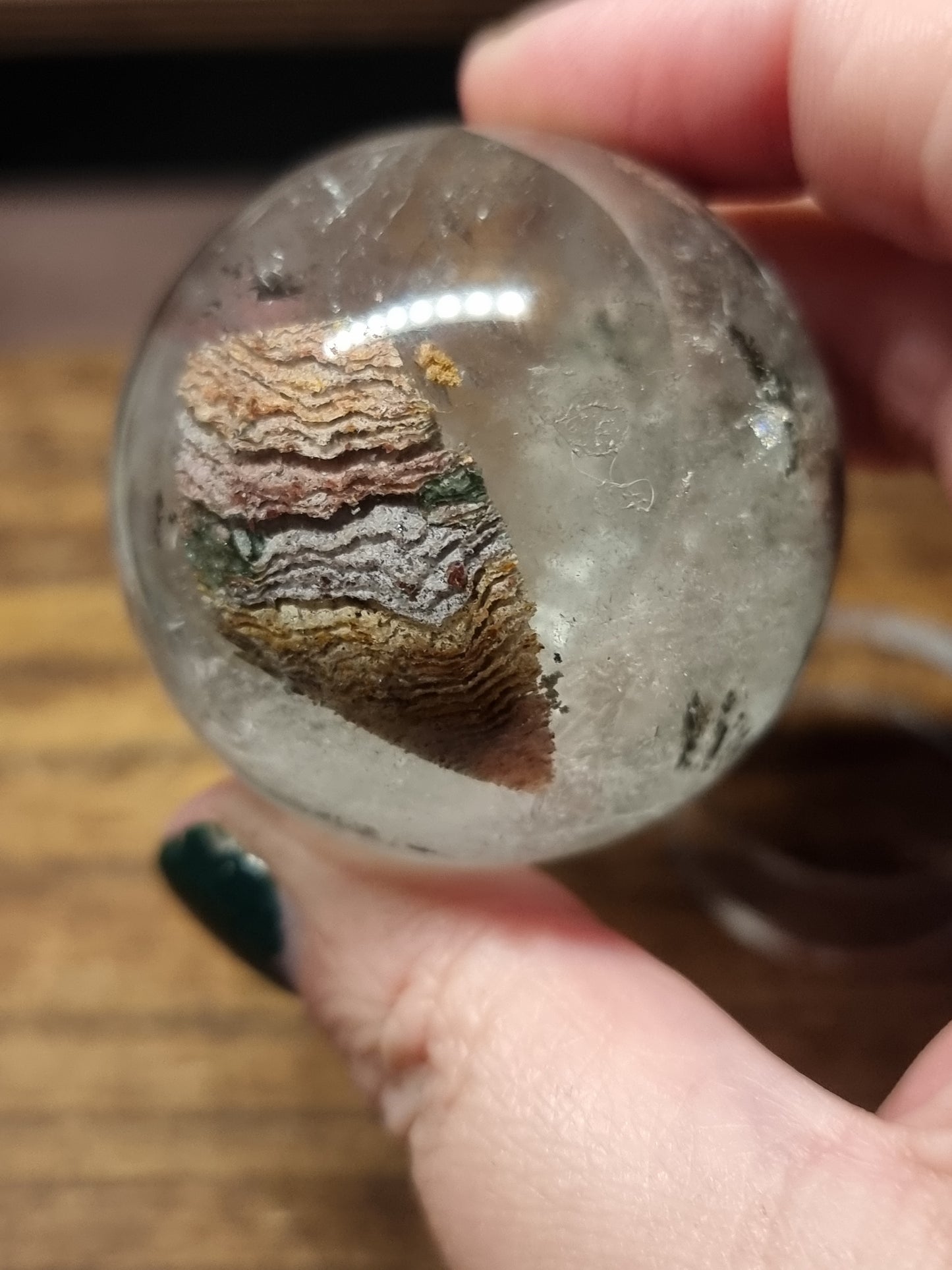 Garden quartz sphere D