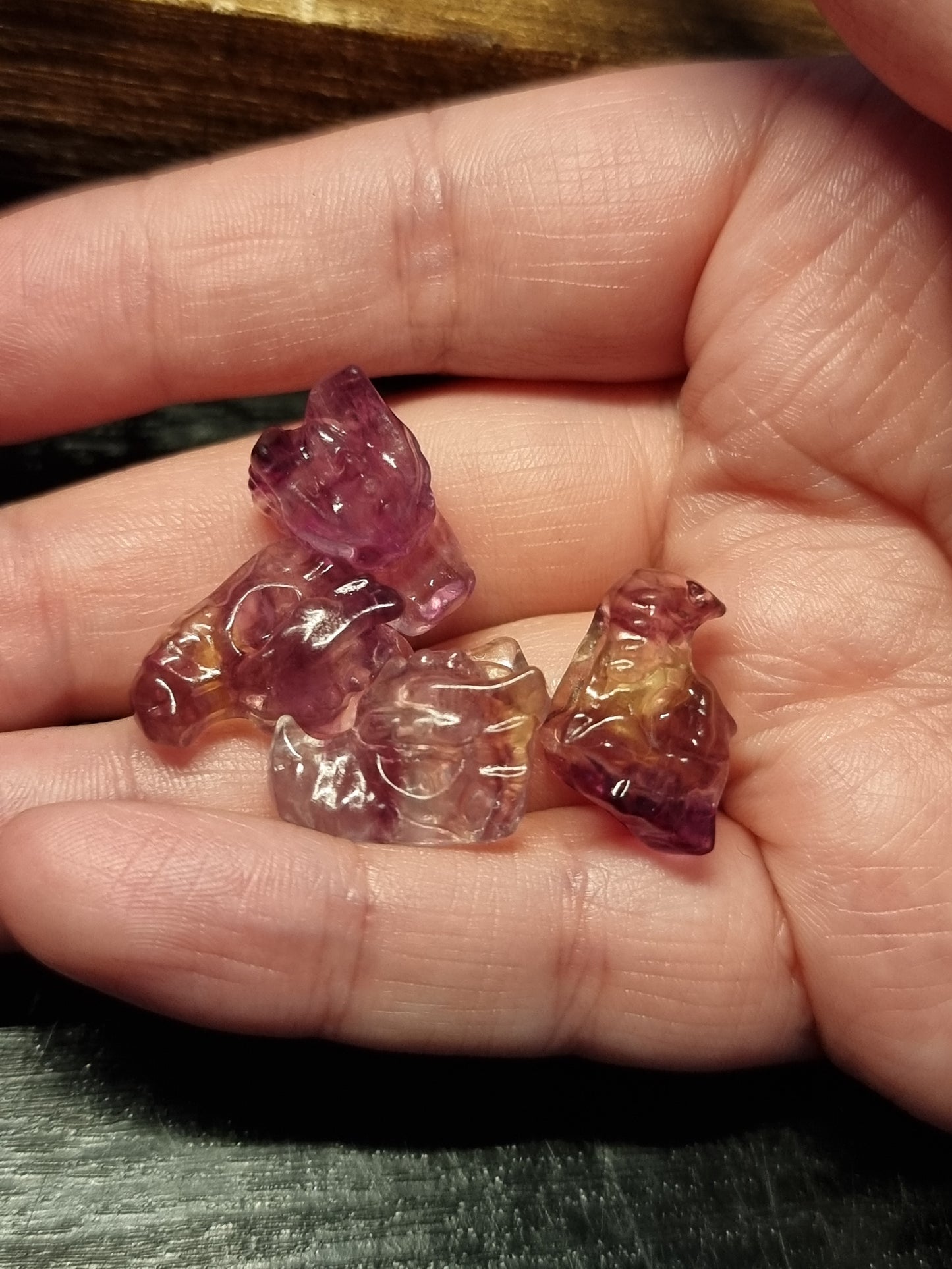 Mini fluorite carvings