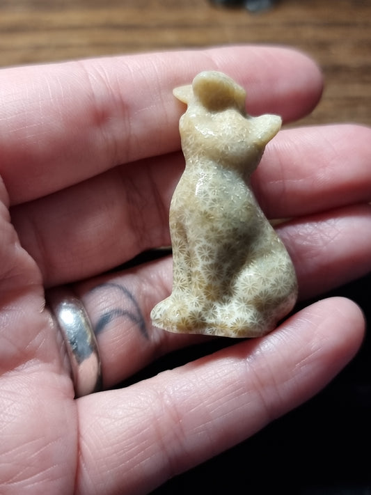 Butterfly cat carvings