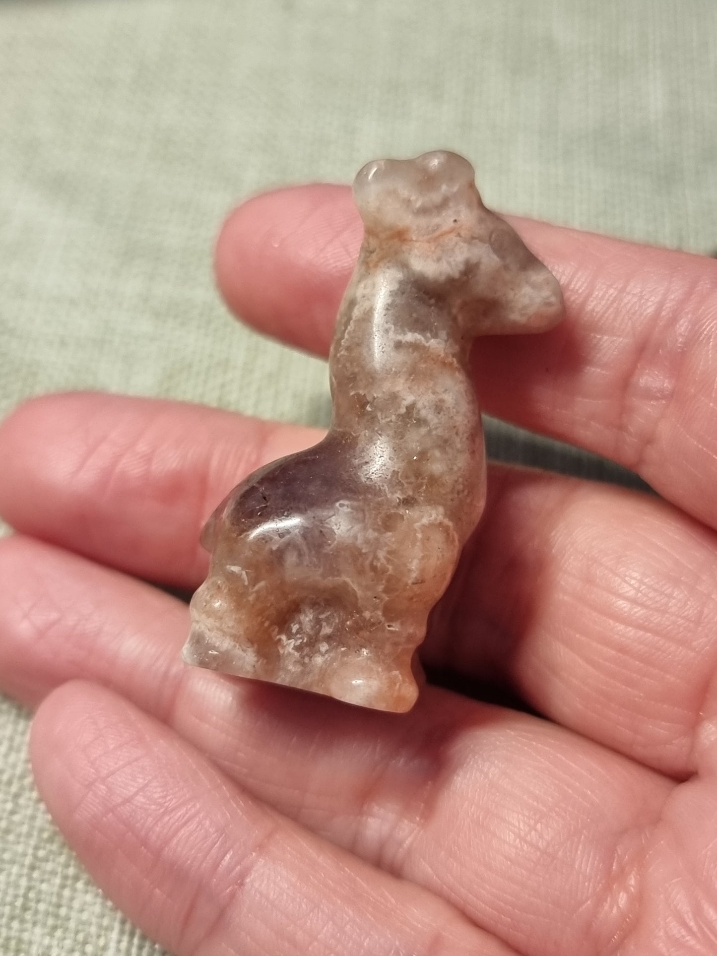 Amethyst mexican lace agate giraffe