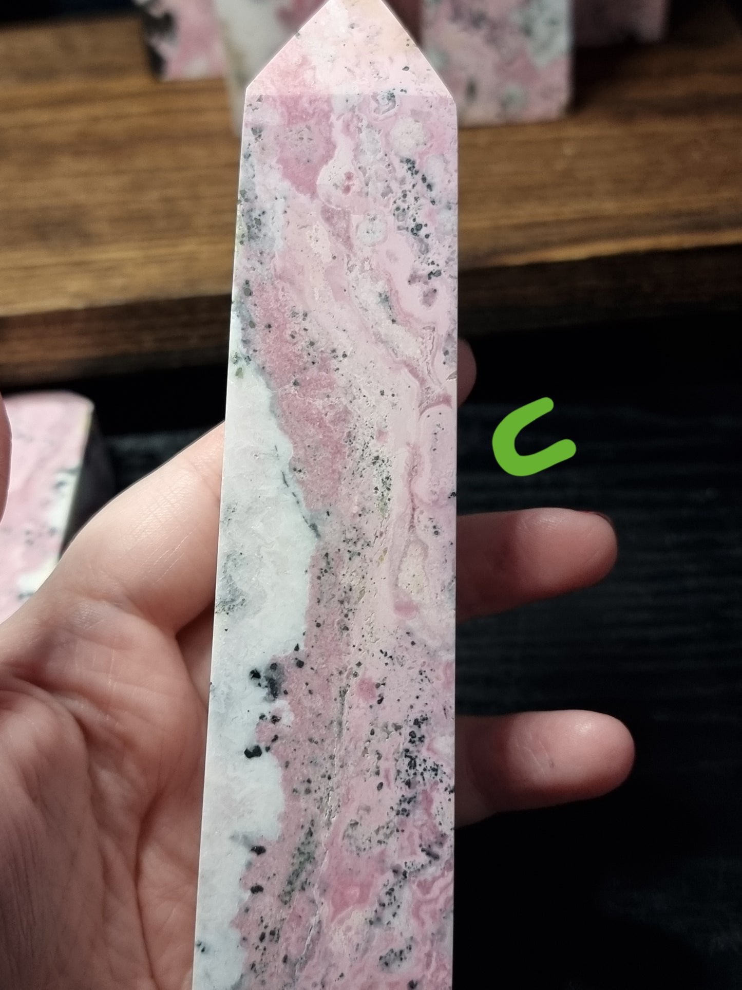 Peruvian rhodonite towers