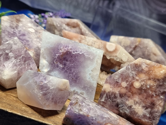 Pink amethyst freeforms