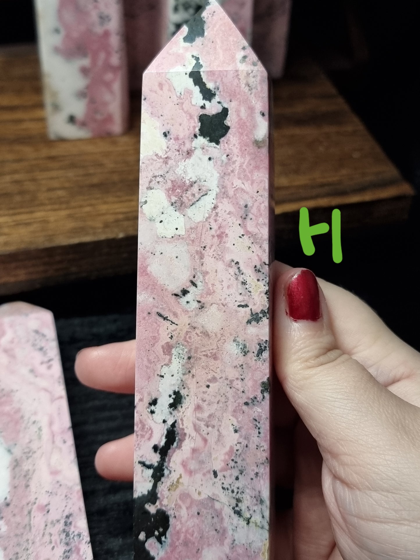 Peruvian rhodonite towers