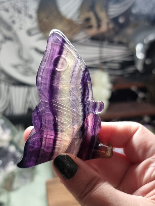 Fluorite fairy carvings