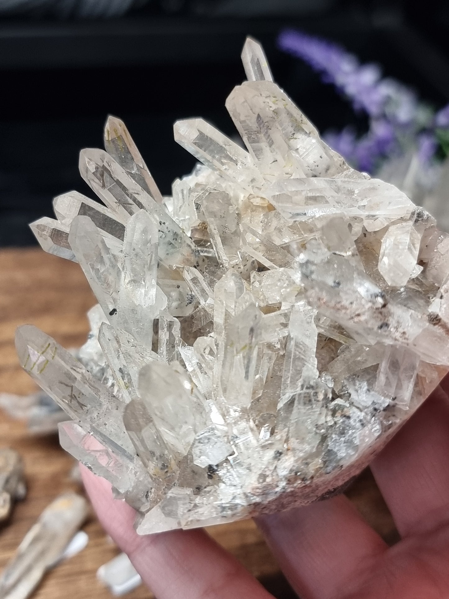 Chrysanthemum quartz clusters