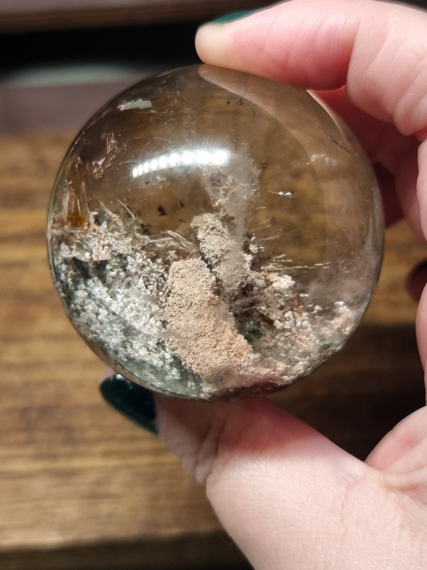 Garden quartz sphere A