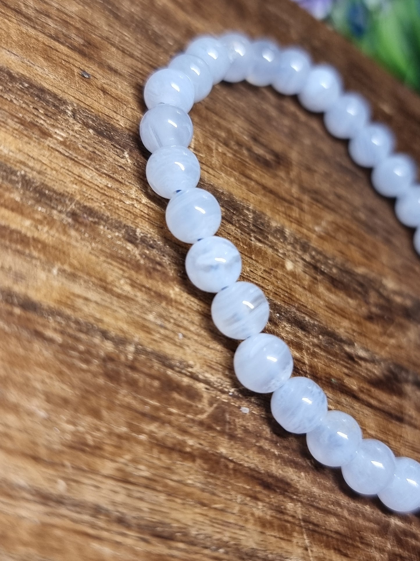 6mm blue lace agate bracelet