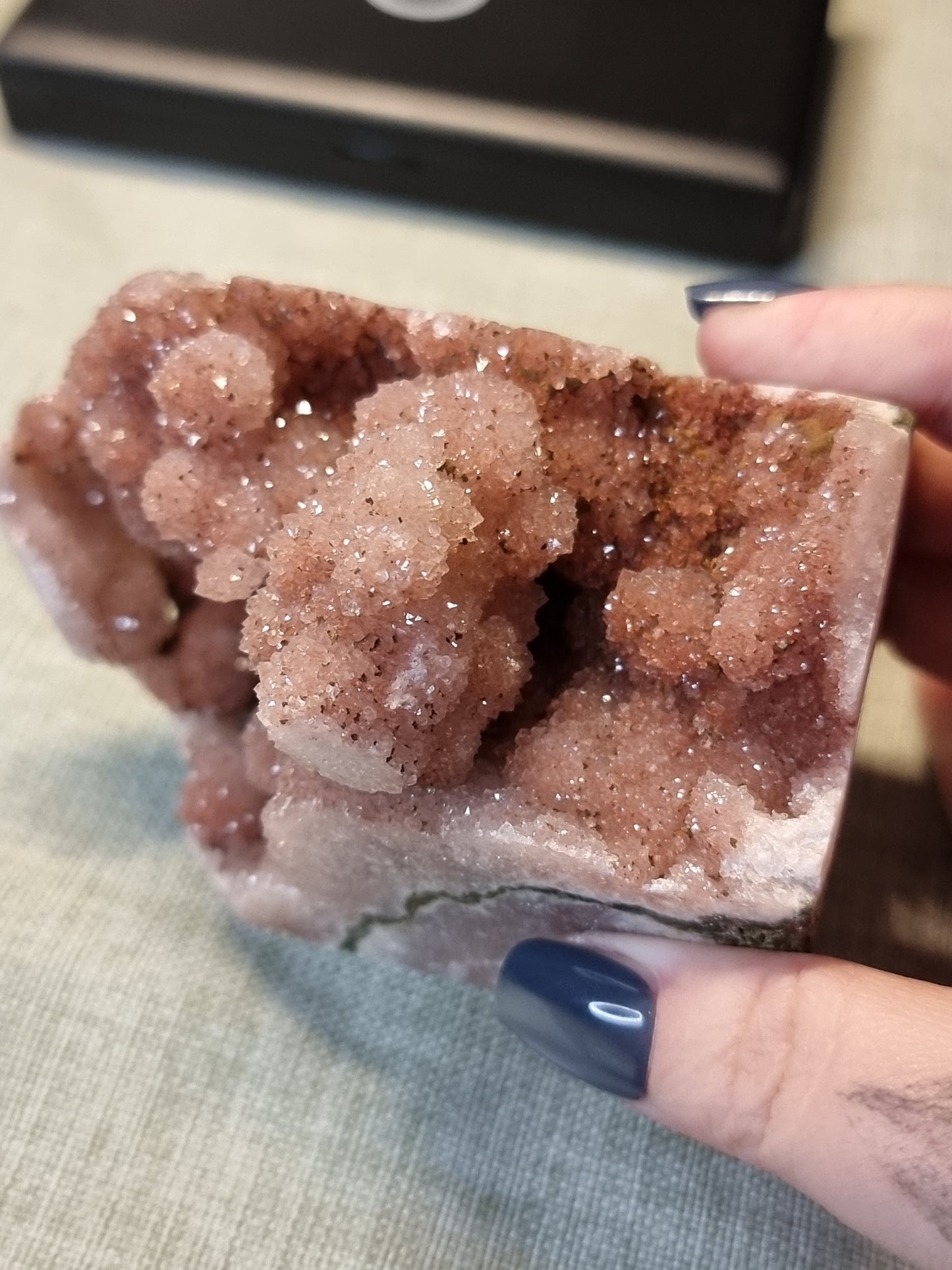 Pink amethyst druzy tower