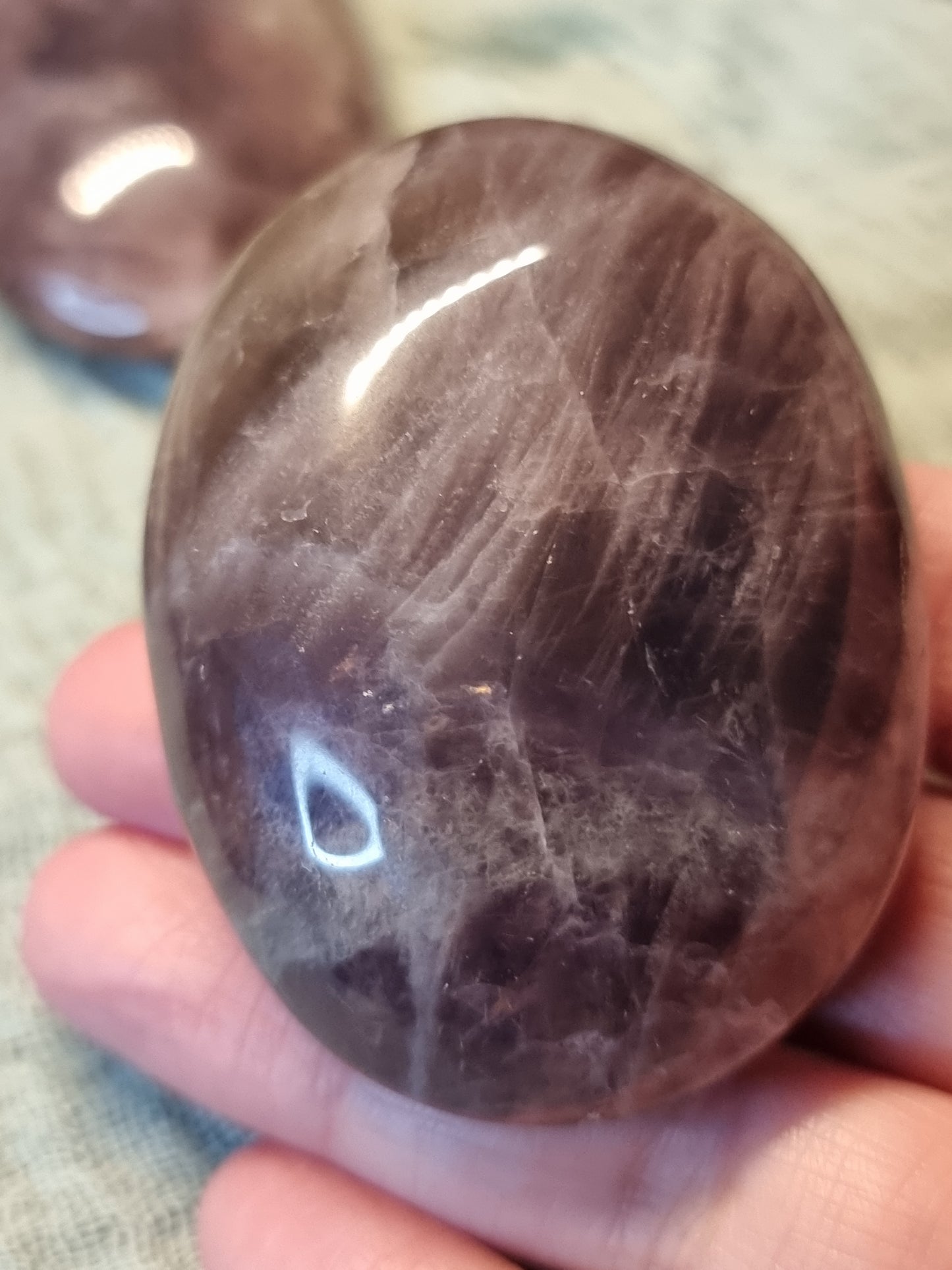 Lavender rose quartz palmstones