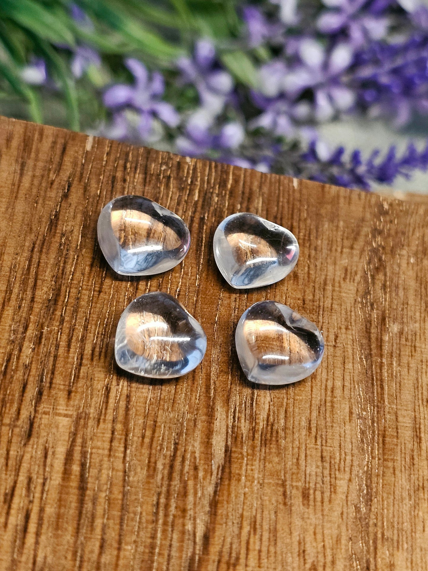 Mini clear quartz Hearts