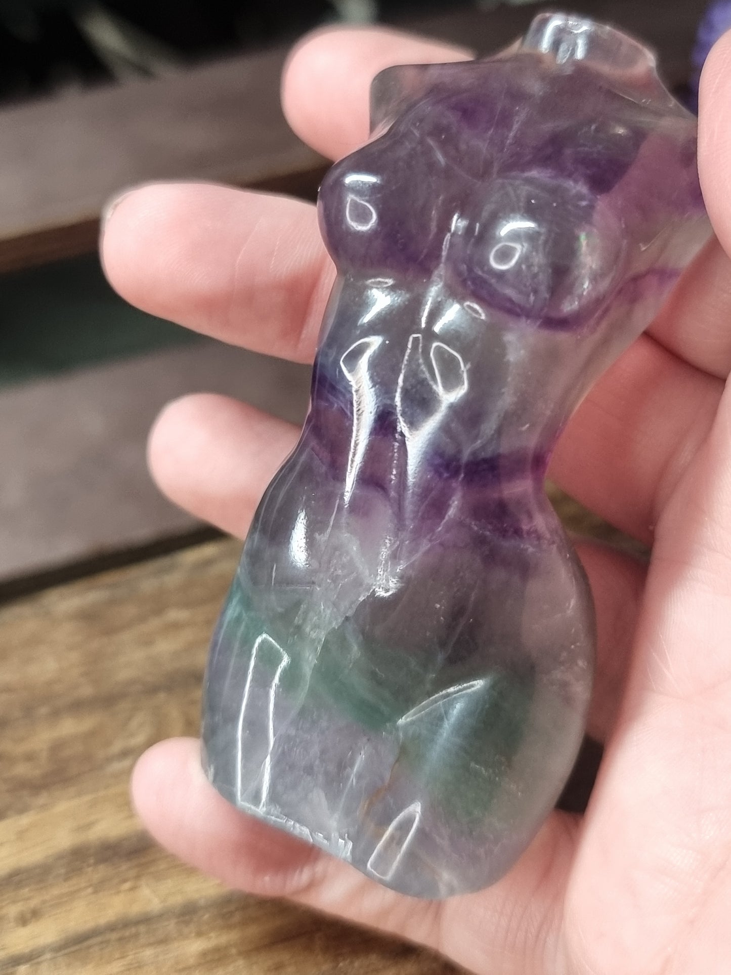 Fluorite body carving
