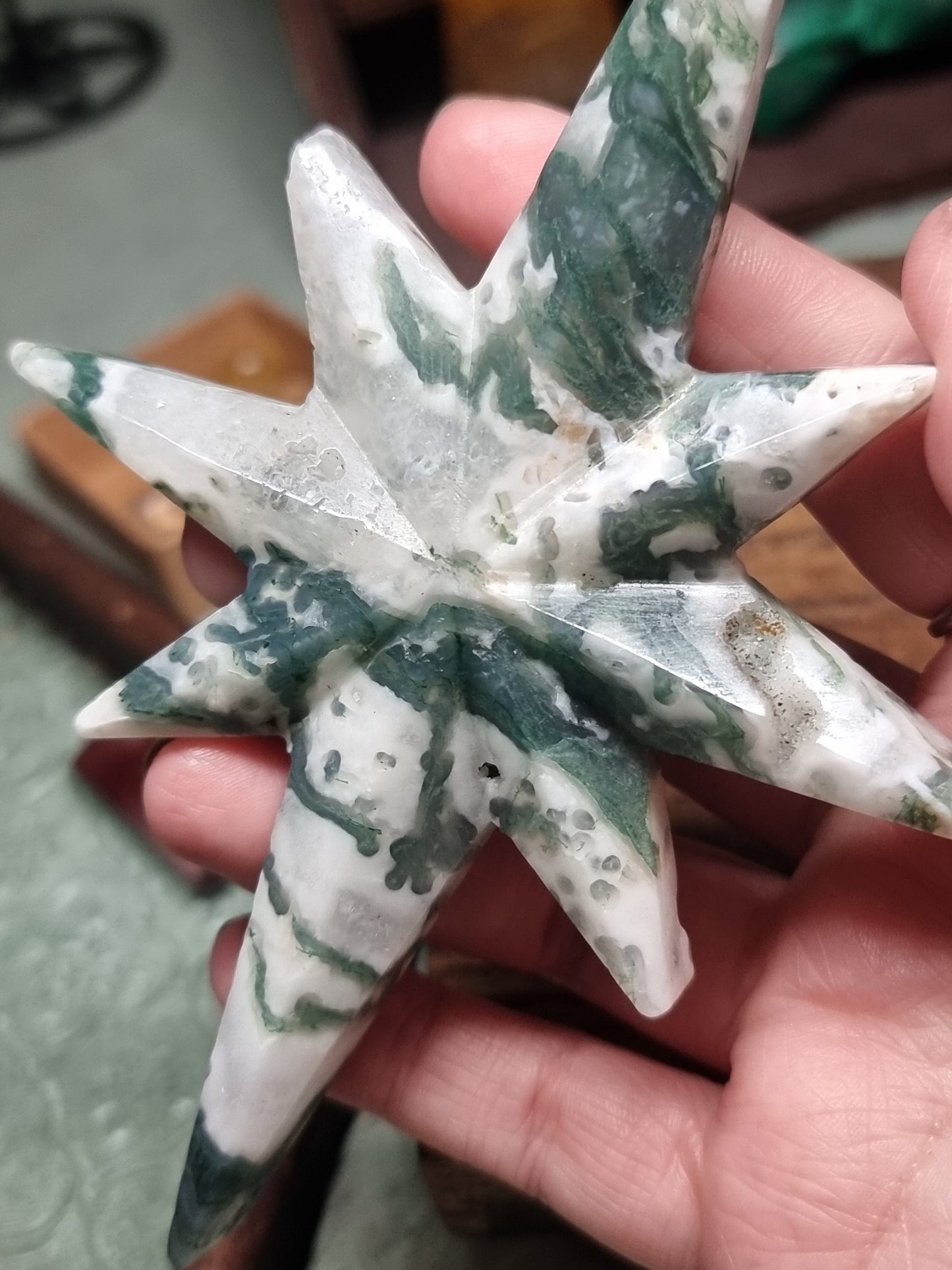 Moss agate star c