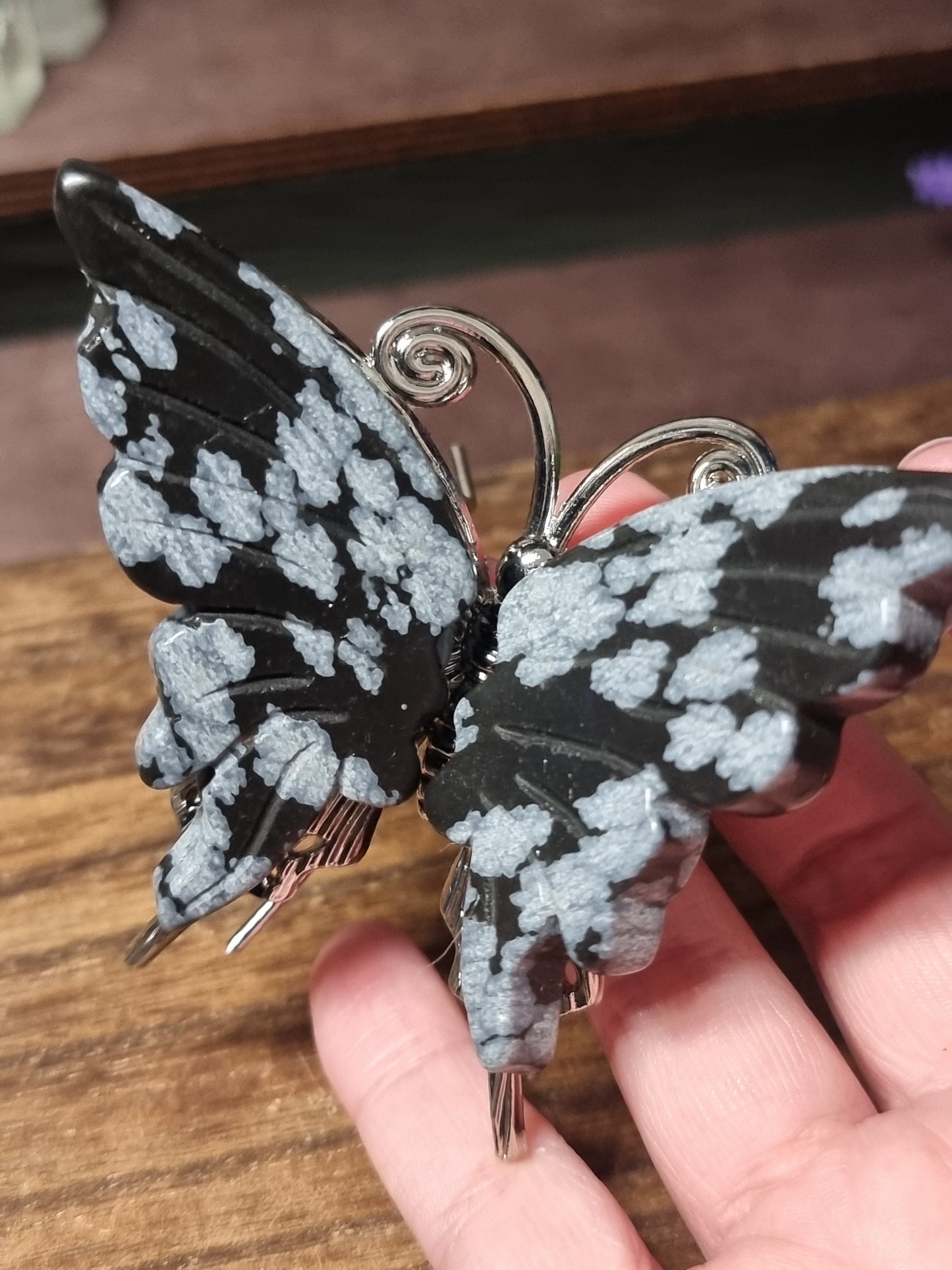 Snowflake obsidian butterfly