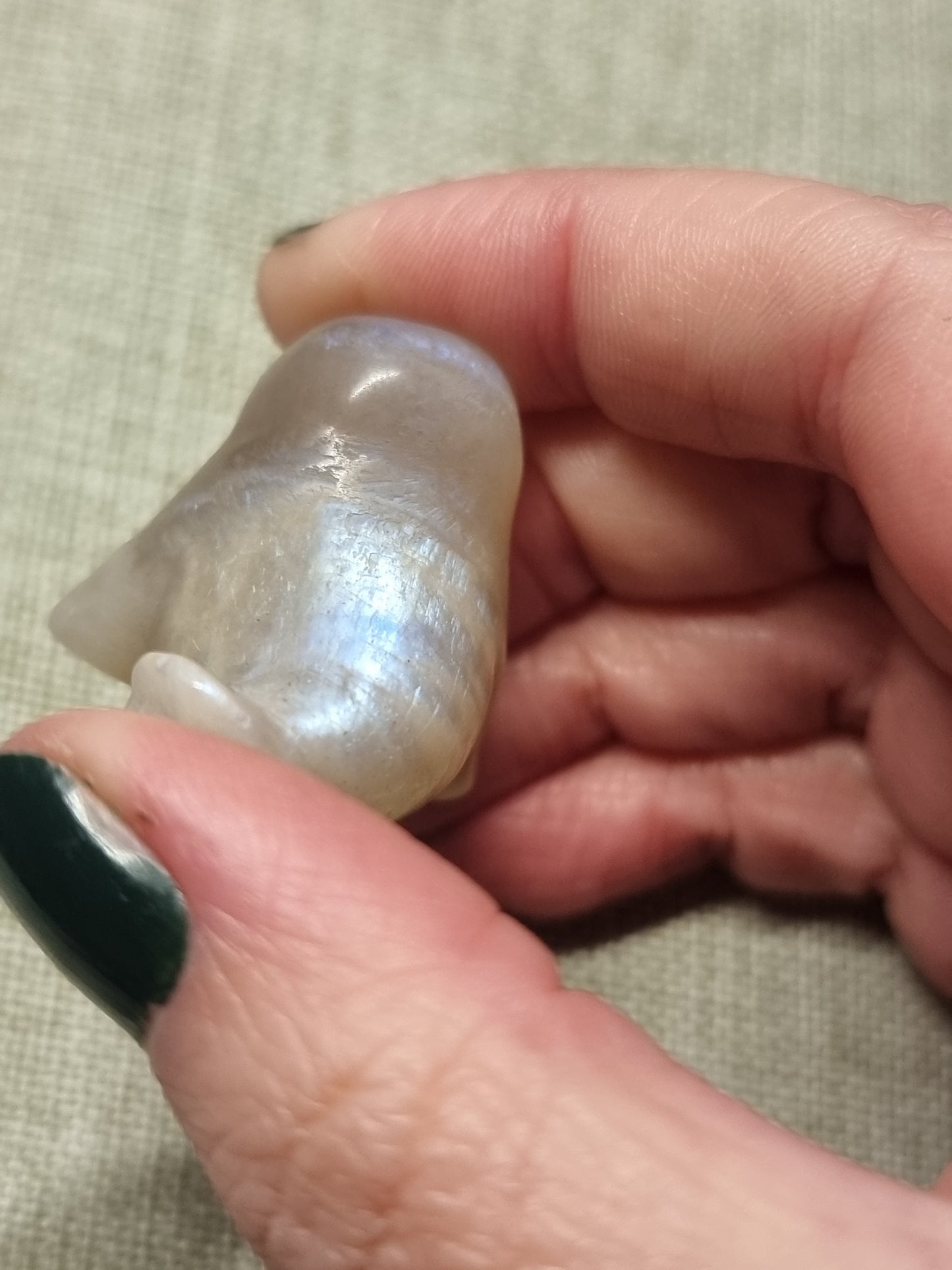 Moonstone seal carving