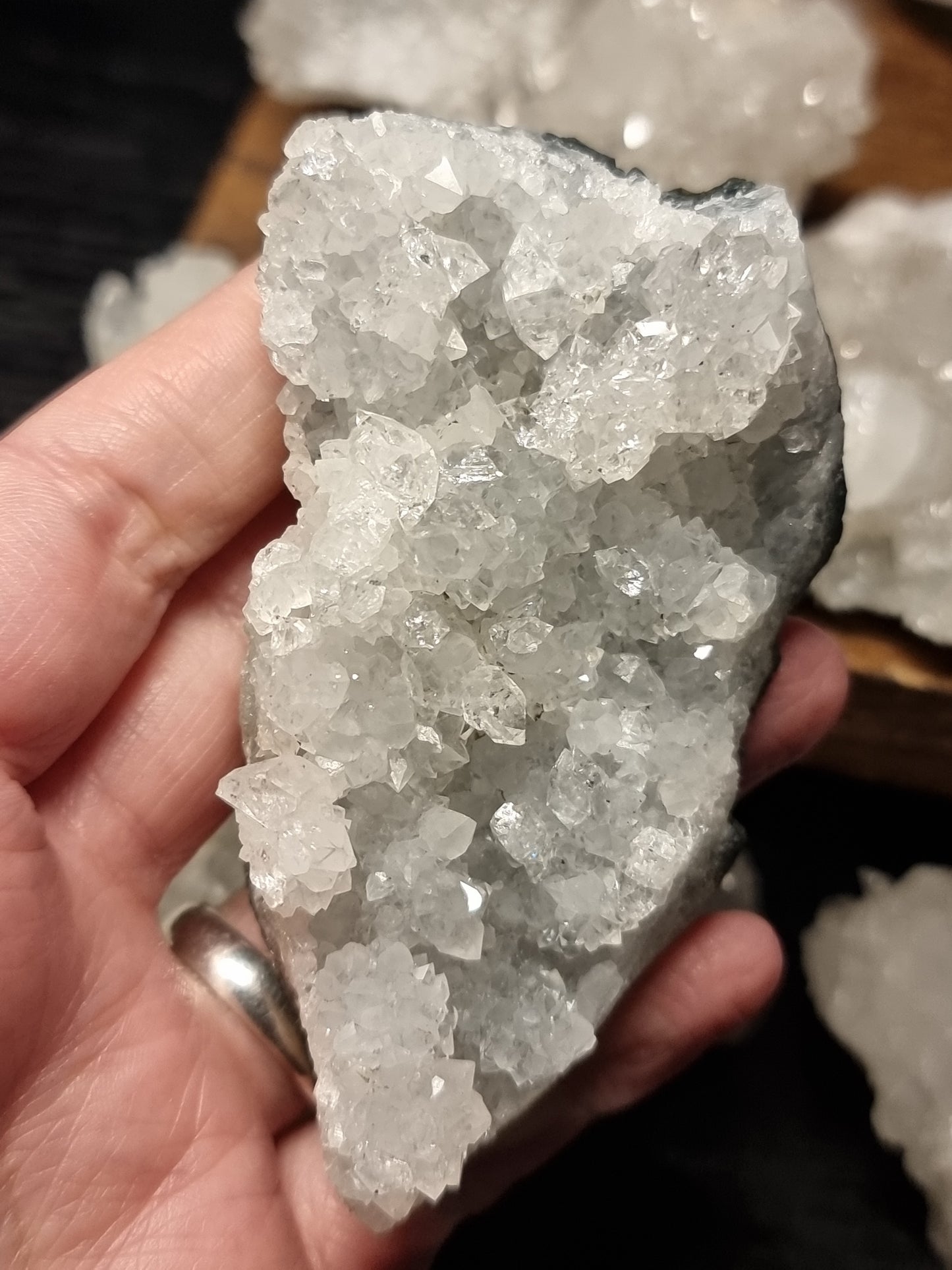 Apophyllite clusters