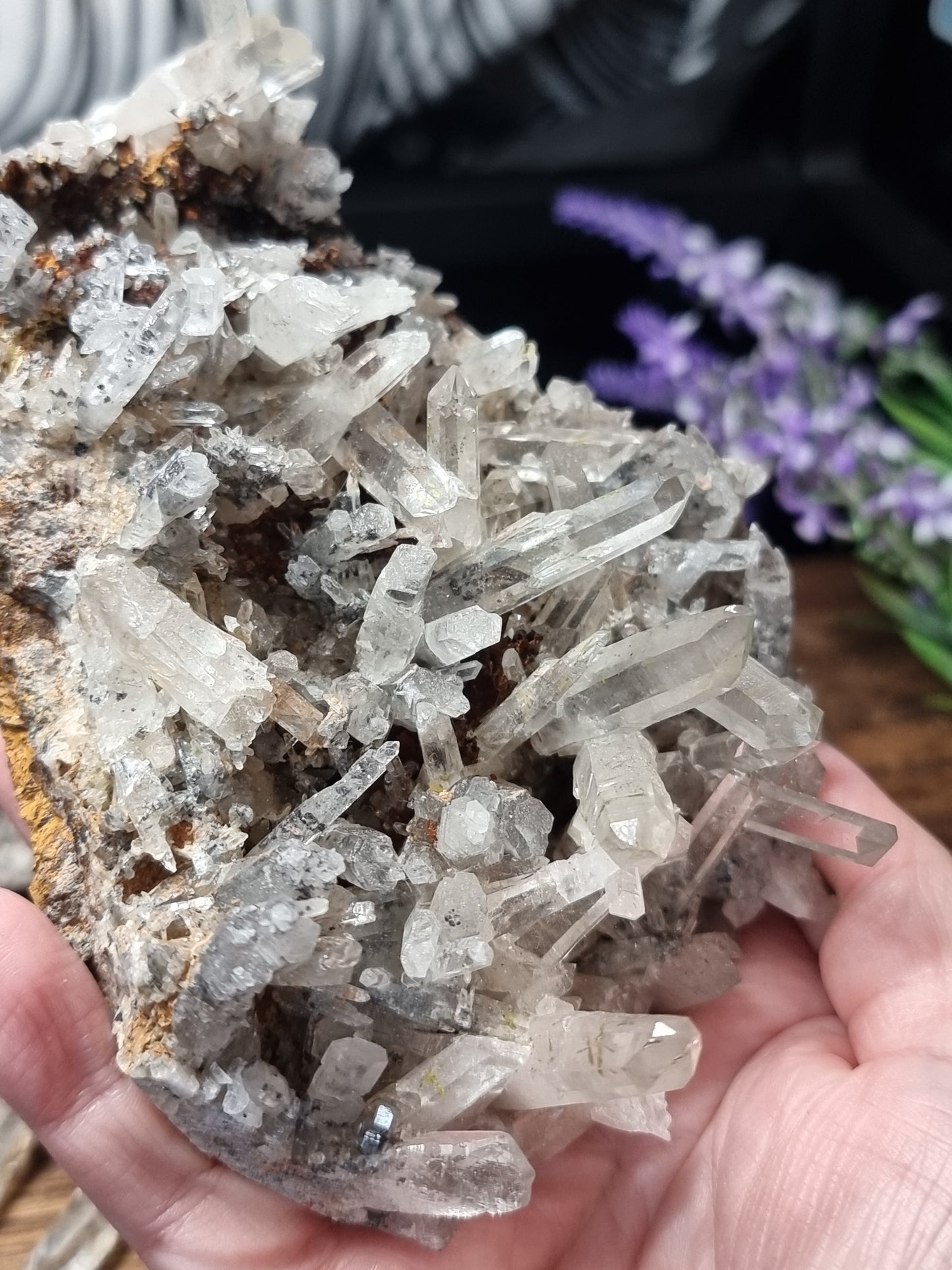 Chrysanthemum quartz clusters